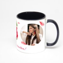 Чёрная кружка с фотопечатью