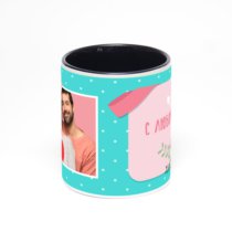 Чёрная кружка с фотопечатью