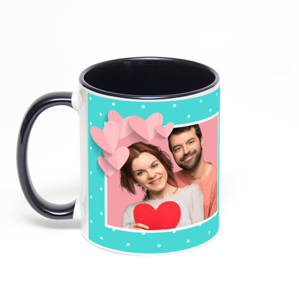 Чёрная кружка с фотопечатью