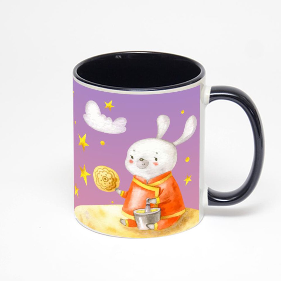 Чёрная кружка с фотопечатью