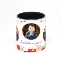 Чёрная кружка с фотопечатью