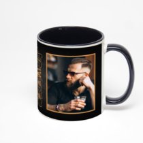 Чёрная кружка с фотопечатью