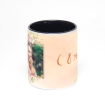 Чёрная кружка с фотопечатью