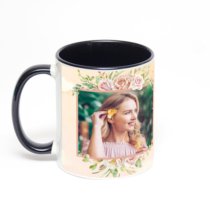 Чёрная кружка с фотопечатью