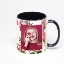 Чёрная кружка с фотопечатью