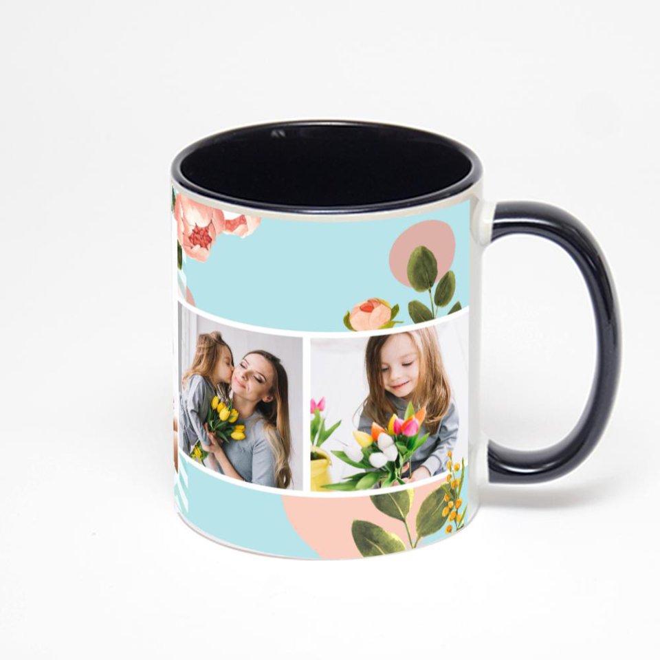 Чёрная кружка с фотопечатью