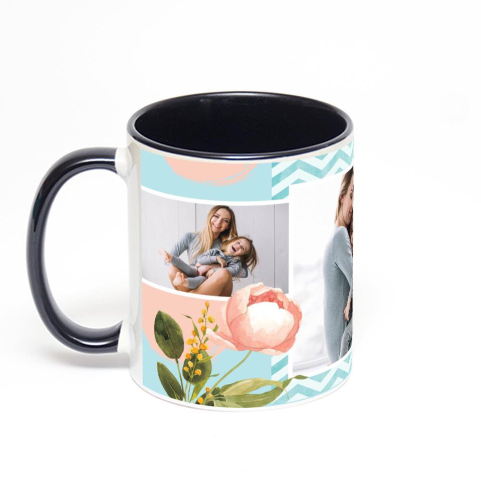 Чёрная кружка с фотопечатью