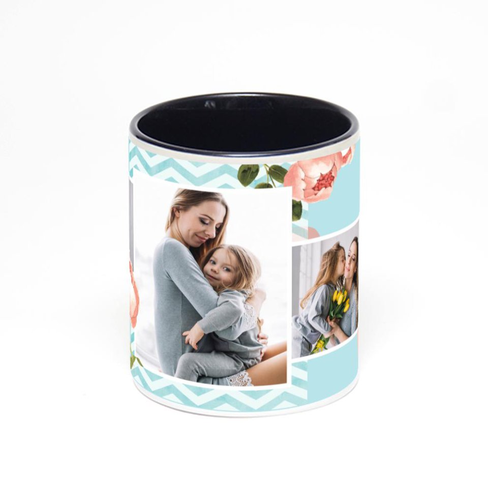 Чёрная кружка с фотопечатью