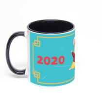 Чёрная кружка с фотопечатью