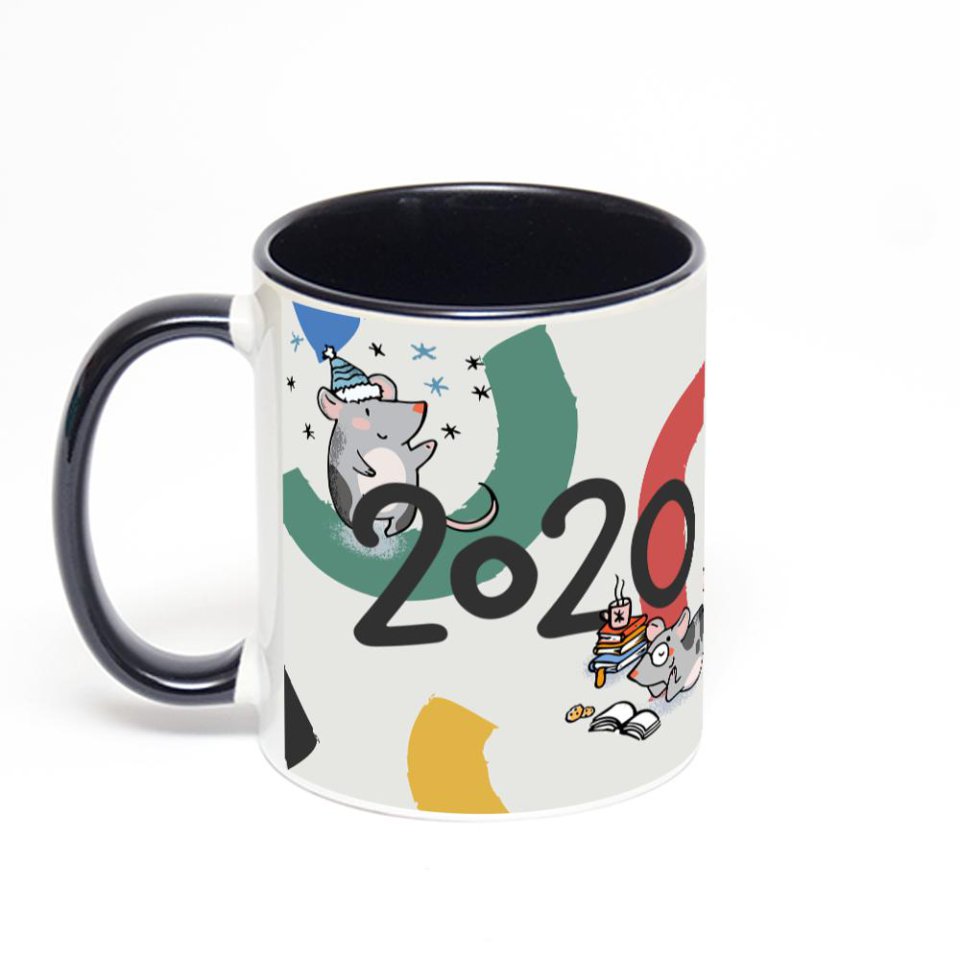 Чёрная кружка с фотопечатью