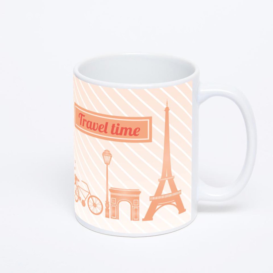 Белая классическая кружка