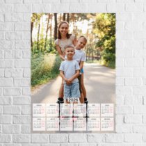 Календарь-плакат А1 вертикальный на 2026 год с загрузкой фотографий