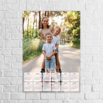 Календарь-плакат А2 вертикальный на 2026 год с загрузкой фотографий