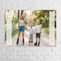 Календарь-плакат А1 горизонтальный на 2026 год с загрузкой фотографий