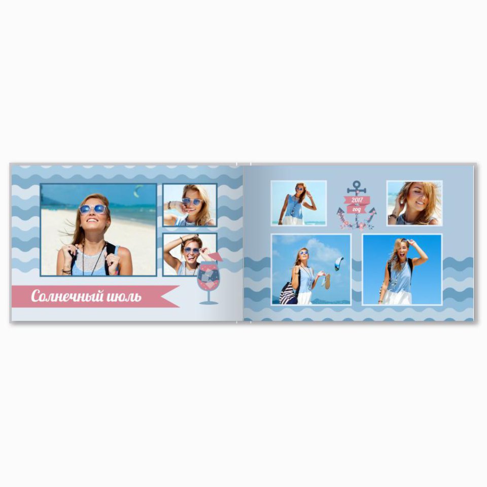 Печать минибука 15х10 см на фотобумаге с загрузкой до 50 фотографий