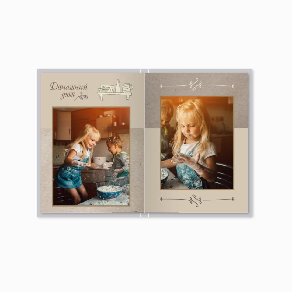 Печать принтбука 15х21 на мелованной бумаге в твёрдой обложке с загрузкой изображений