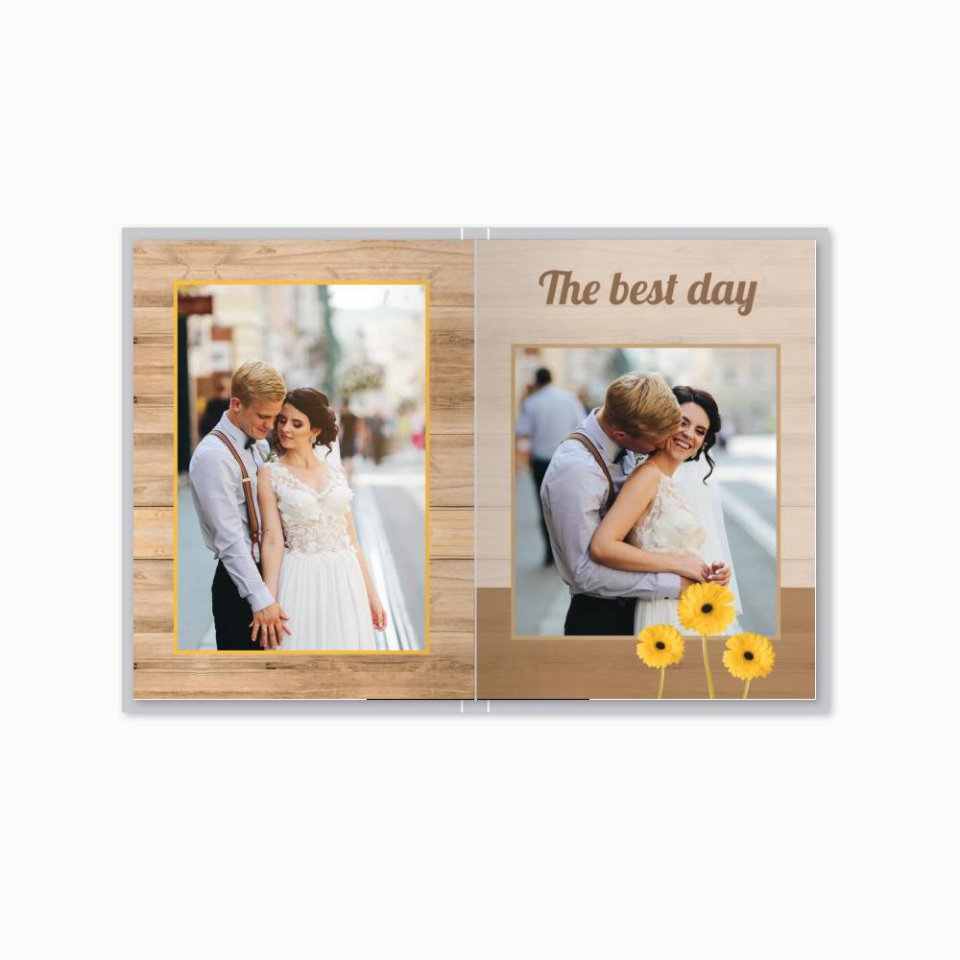 Печать принтбука 15х21 на мелованной бумаге в твёрдой обложке с загрузкой изображений