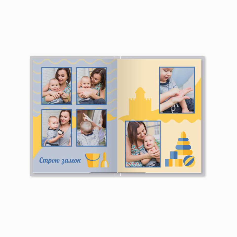 Печать принтбука 15х21 на мелованной бумаге в твёрдой обложке с загрузкой изображений