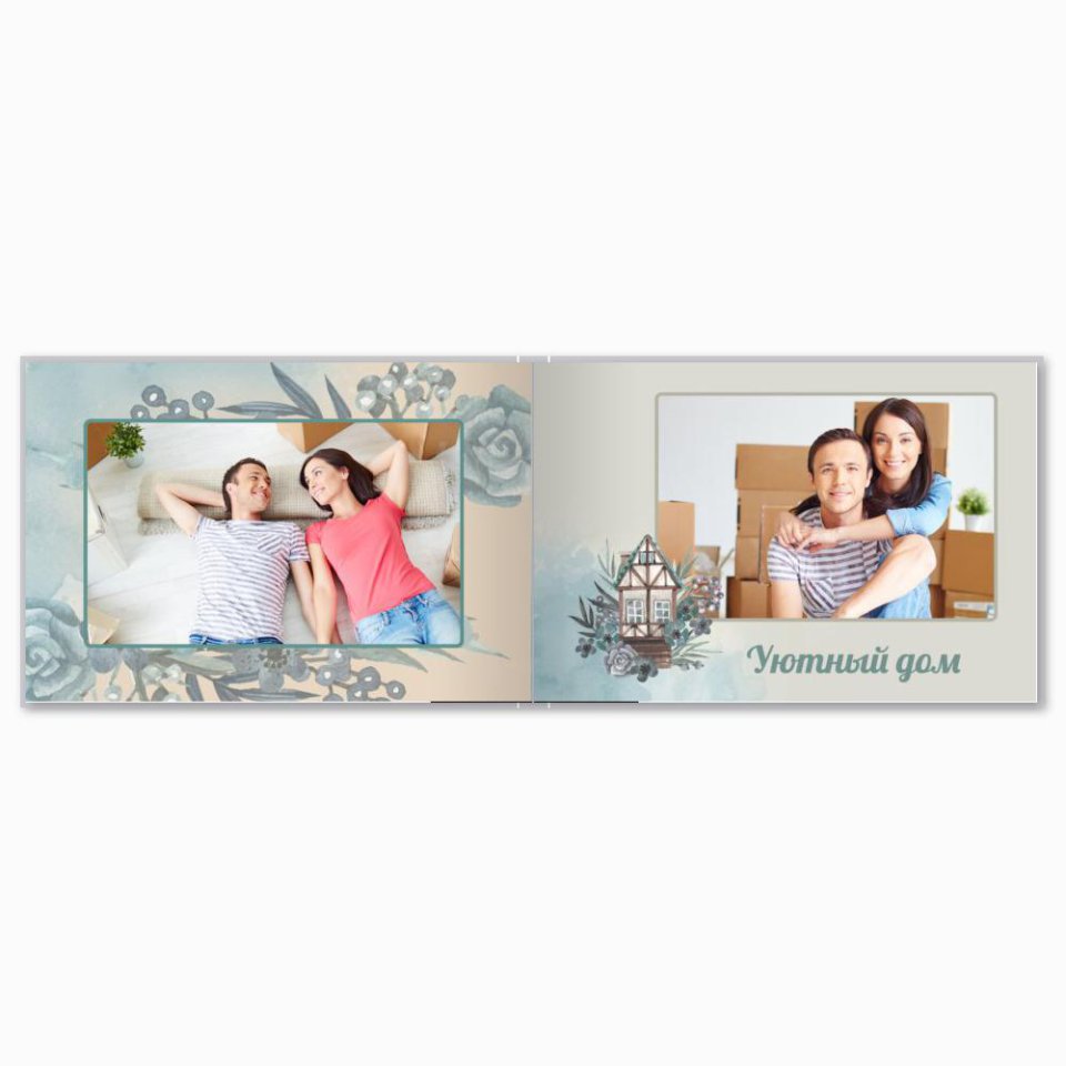 Печать принтбука 21х15 на мелованной бумаге в твёрдой обложке с загрузкой изображений