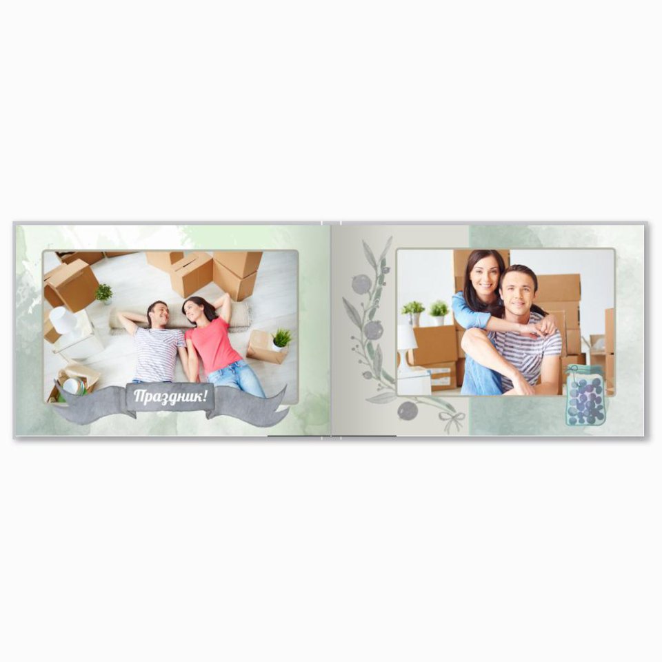 Печать принтбука 21х15 на мелованной бумаге в твёрдой обложке с загрузкой изображений