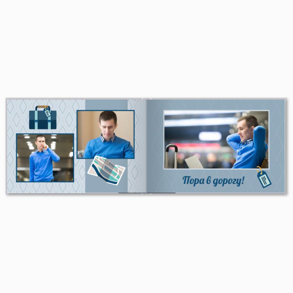 Печать принтбука 21х15 на мелованной бумаге в твёрдой обложке с загрузкой изображений