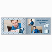 Печать принтбука 21х15 на мелованной бумаге в твёрдой обложке с загрузкой изображений