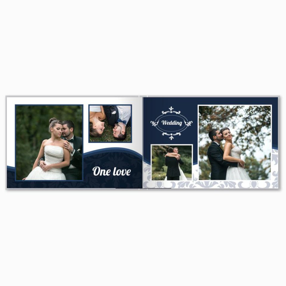 Печать принтбука 21х15 на мелованной бумаге в твёрдой обложке с загрузкой изображений