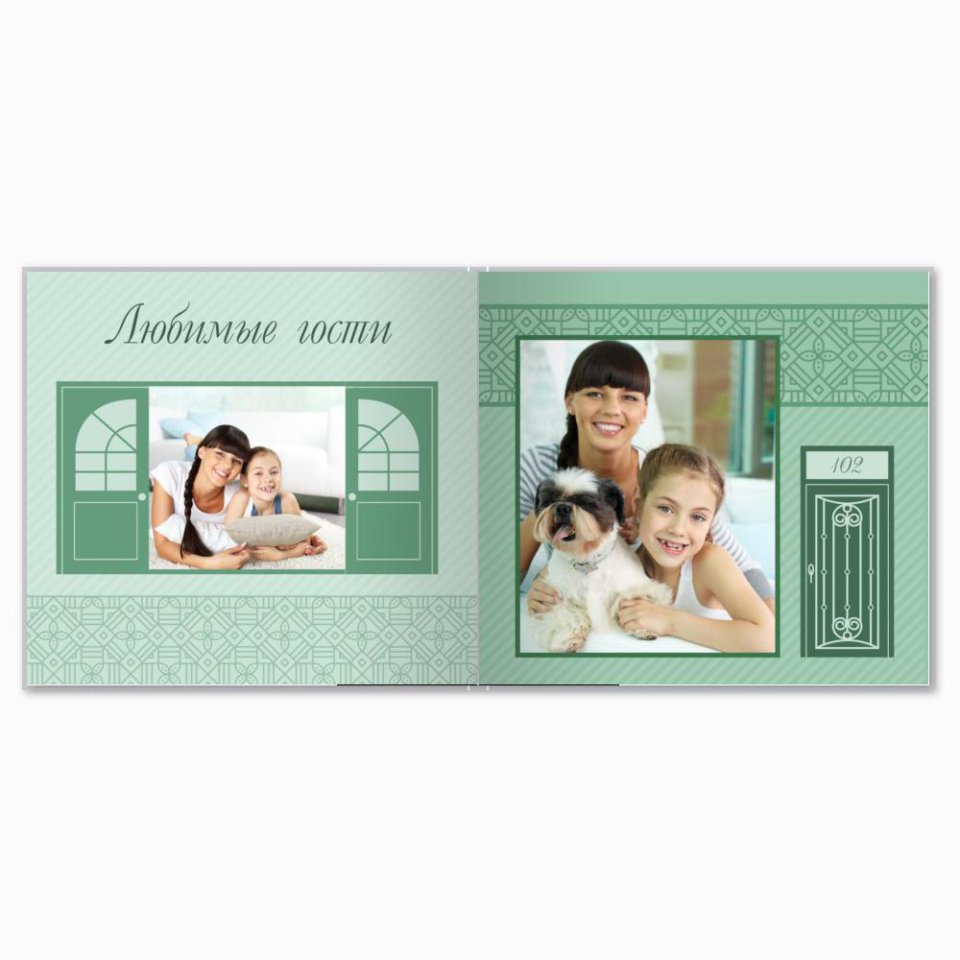 Печать принтбука 21х21 на мелованной бумаге в твёрдой обложке с загрузкой изображений