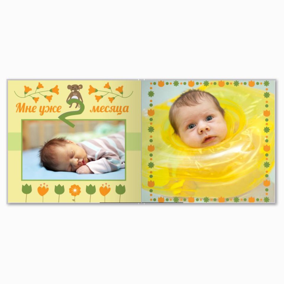 Печать принтбука 21х21 на мелованной бумаге в твёрдой обложке с загрузкой изображений