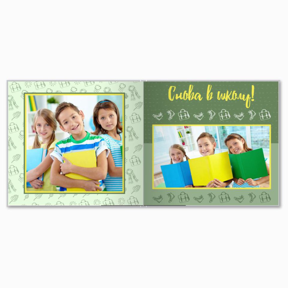 Печать принтбука 21х21 на мелованной бумаге в твёрдой обложке с загрузкой изображений