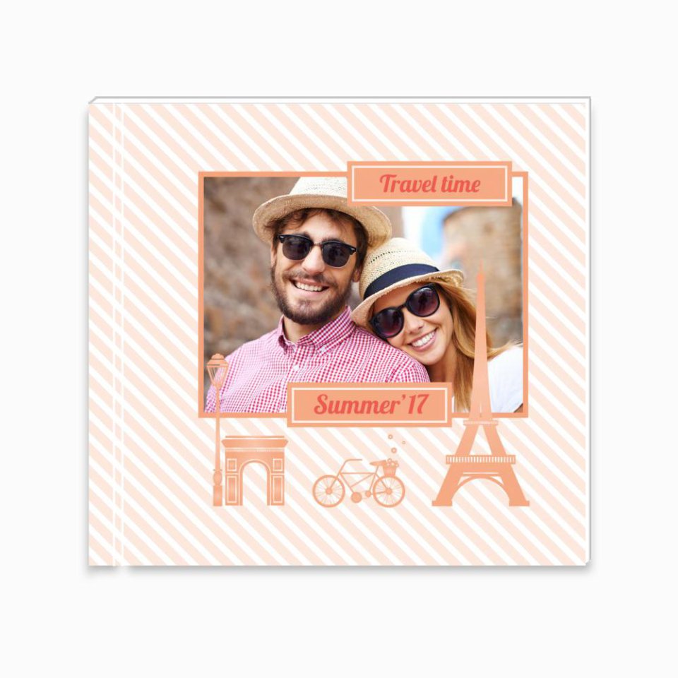 Печать принтбука 21х21 на мелованной бумаге в твёрдой обложке с загрузкой изображений