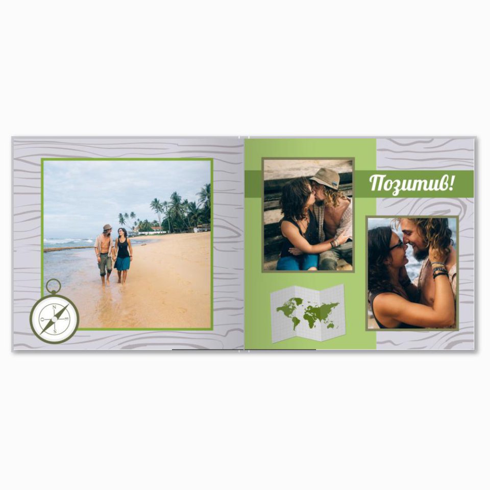 Печать принтбука 21х21 на мелованной бумаге в твёрдой обложке с загрузкой изображений