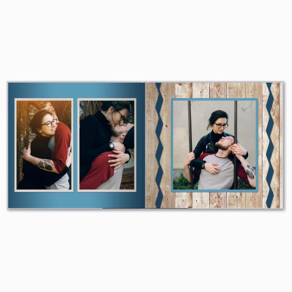 Печать принтбука 21х21 на мелованной бумаге в твёрдой обложке с загрузкой изображений