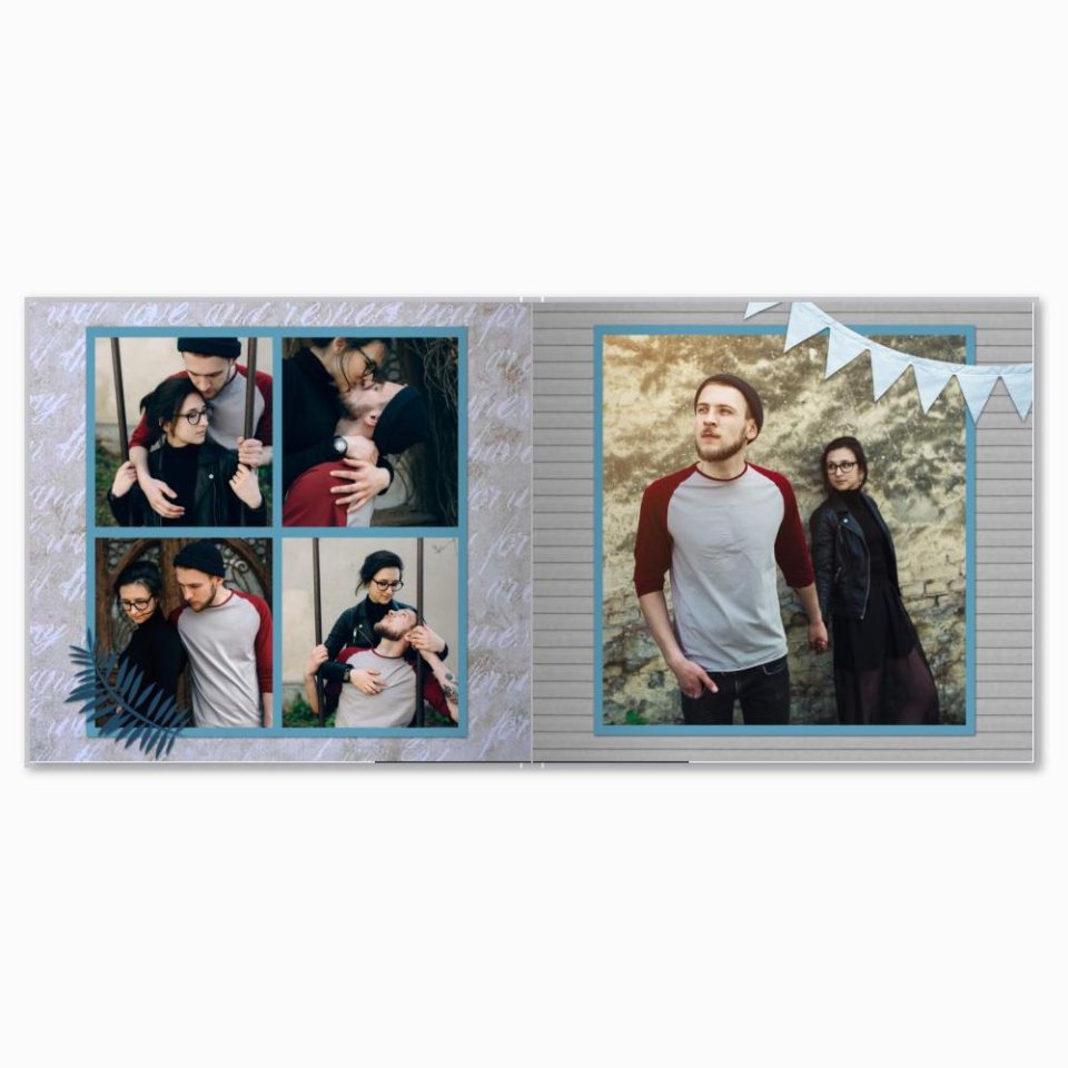 Печать принтбука 21х21 на мелованной бумаге в твёрдой обложке с загрузкой изображений