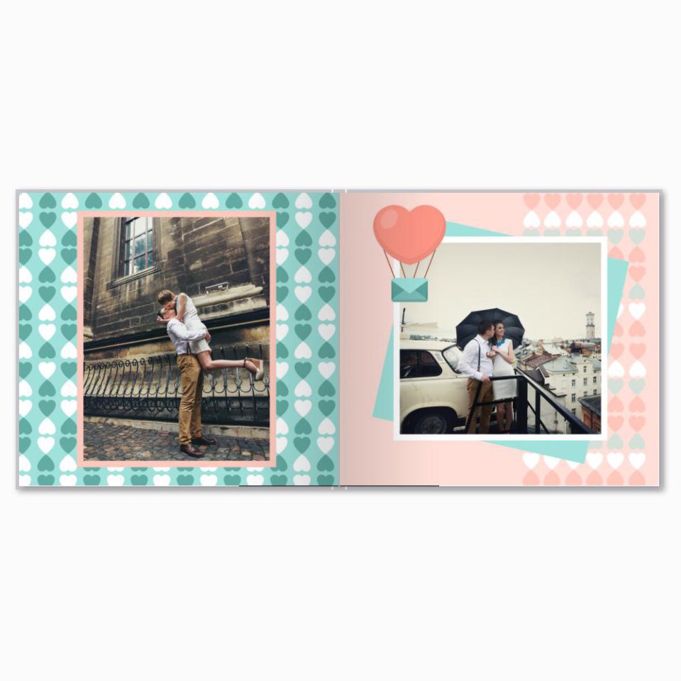 Печать принтбука 21х21 на мелованной бумаге в твёрдой обложке с загрузкой изображений