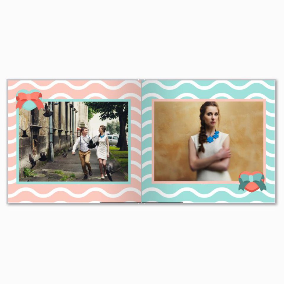 Печать принтбука 21х21 на мелованной бумаге в твёрдой обложке с загрузкой изображений