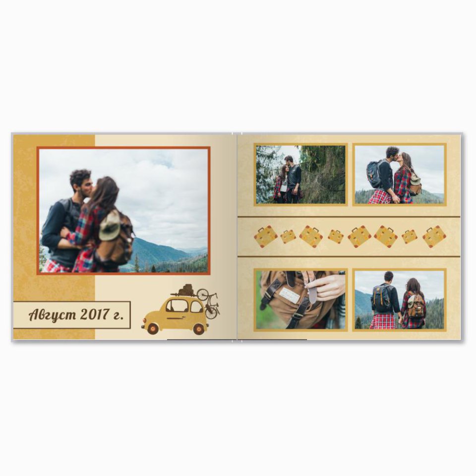 Печать принтбука 21х21 на мелованной бумаге в твёрдой обложке с загрузкой изображений