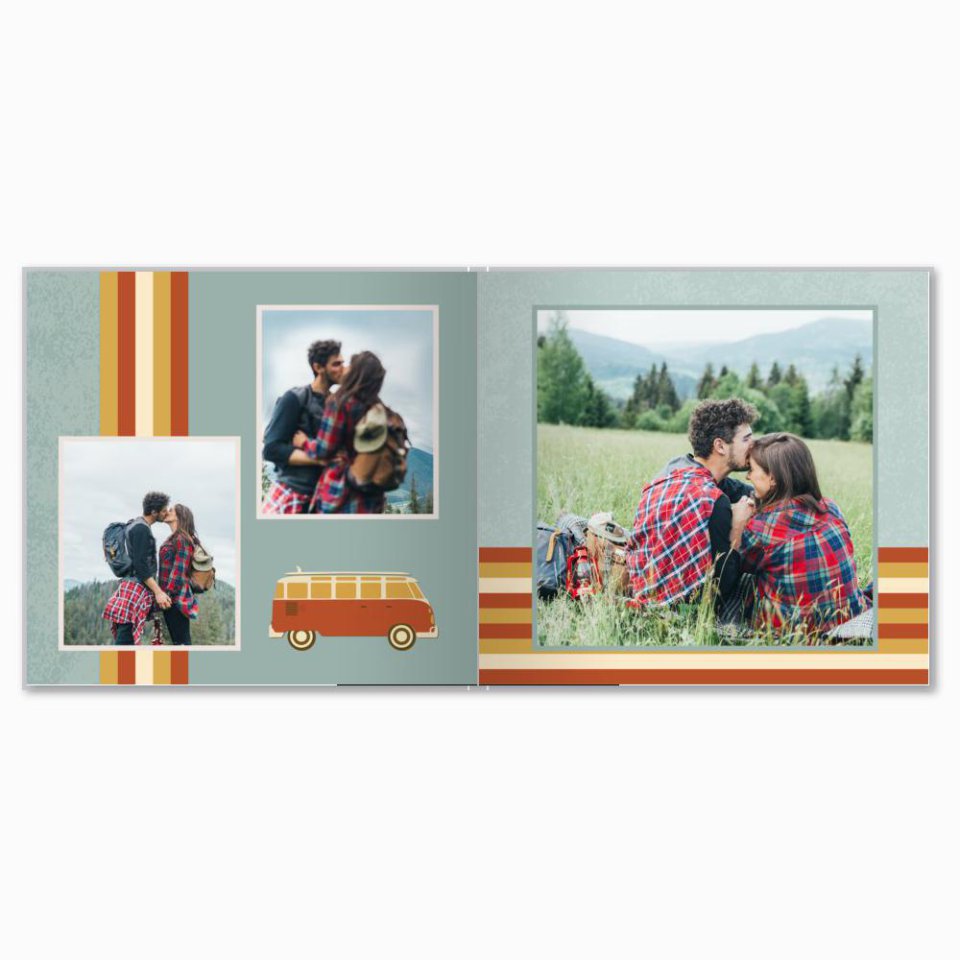 Печать принтбука 21х21 на мелованной бумаге в твёрдой обложке с загрузкой изображений