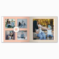 Печать принтбука 21х21 на мелованной бумаге в твёрдой обложке с загрузкой изображений