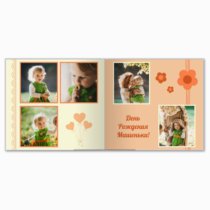 Печать принтбука 21х21 на мелованной бумаге в твёрдой обложке с загрузкой изображений