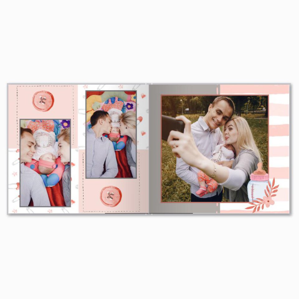 Печать принтбука 21х21 на мелованной бумаге в твёрдой обложке с загрузкой изображений