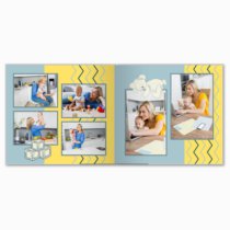 Печать принтбука 21х21 на мелованной бумаге в твёрдой обложке с загрузкой изображений