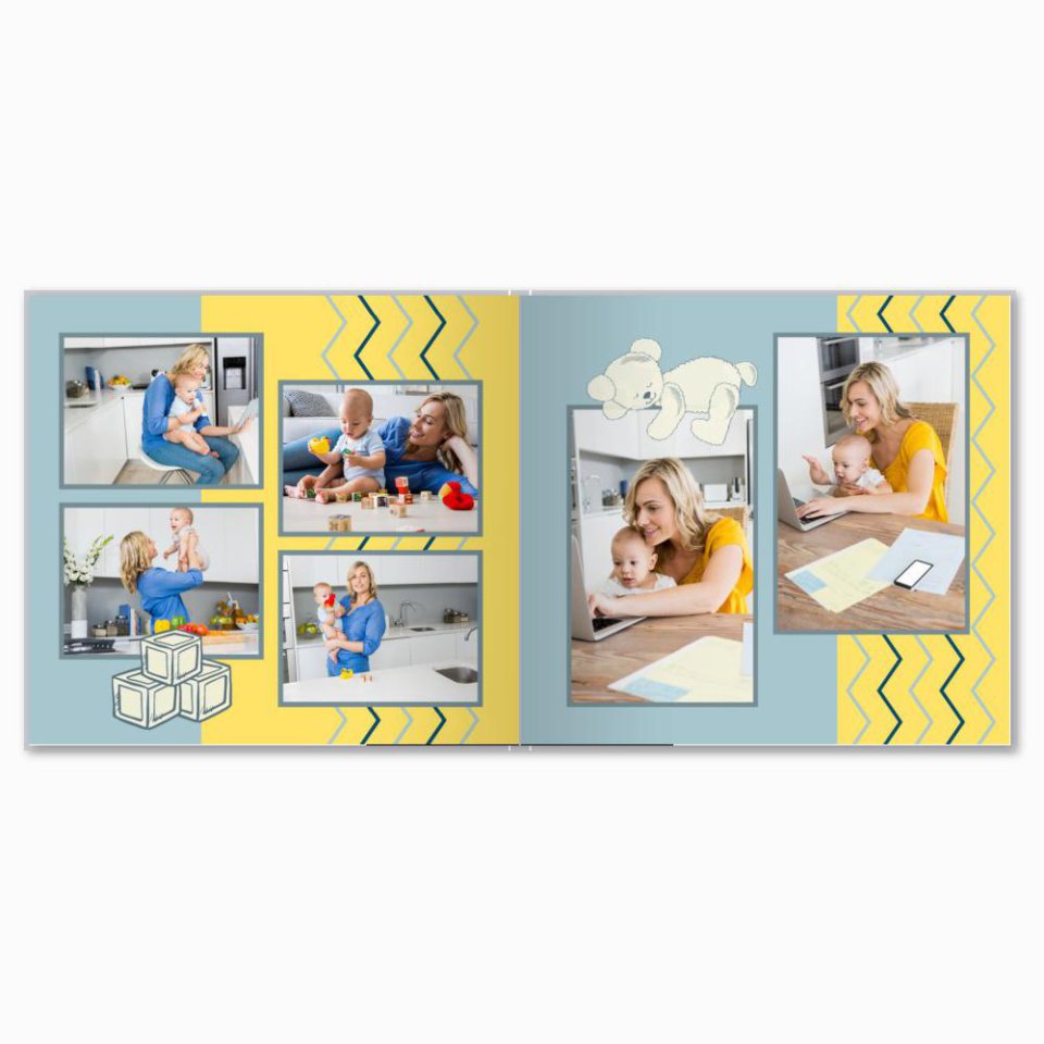 Печать принтбука 21х21 на мелованной бумаге в твёрдой обложке с загрузкой изображений