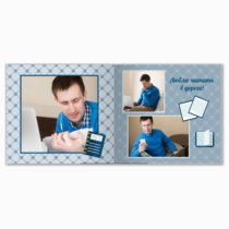 Печать принтбука 21х21 на мелованной бумаге в твёрдой обложке с загрузкой изображений