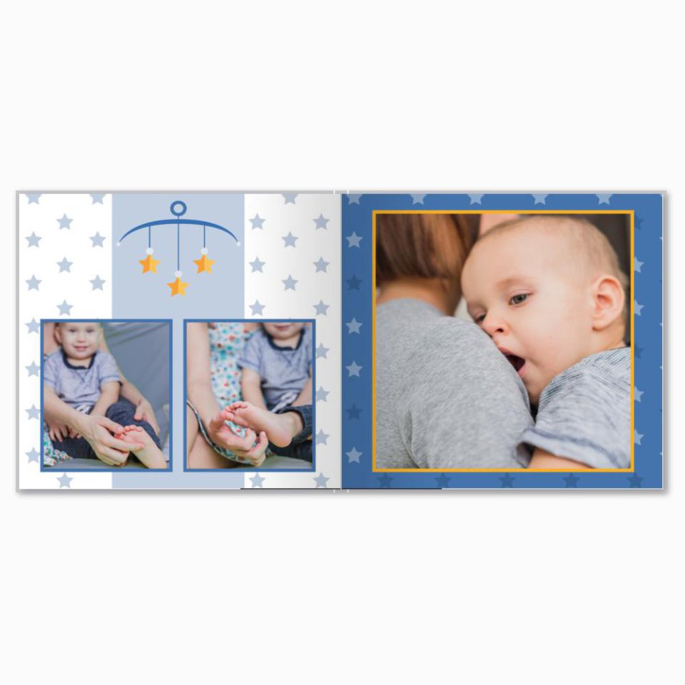 Печать принтбука 21х21 на мелованной бумаге в твёрдой обложке с загрузкой изображений