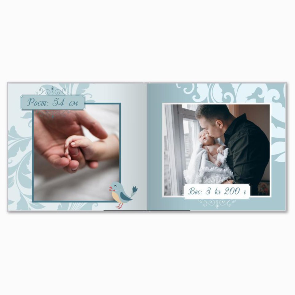 Печать принтбука 21х21 на мелованной бумаге в твёрдой обложке с загрузкой изображений