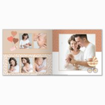 Печать принтбука 21х21 на мелованной бумаге в твёрдой обложке с загрузкой изображений