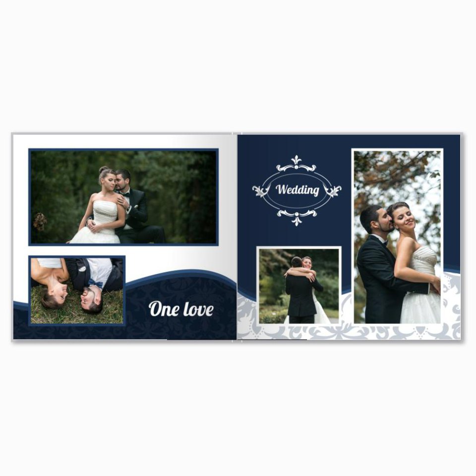 Печать принтбука 21х21 на мелованной бумаге в твёрдой обложке с загрузкой изображений