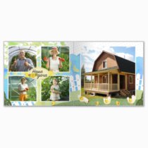 Печать принтбука 21х21 на мелованной бумаге в твёрдой обложке с загрузкой изображений