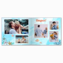 Печать принтбука 21х21 на мелованной бумаге в твёрдой обложке с загрузкой изображений